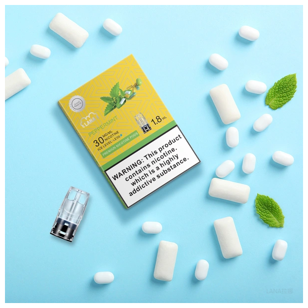lana拉娜電子菸煙彈 換彈設計 2.5mlX3枚入|薄荷口香糖